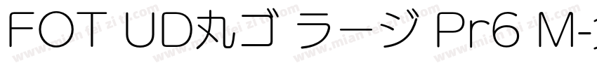 FOT UD丸ゴ ラージ Pr6 M字体转换